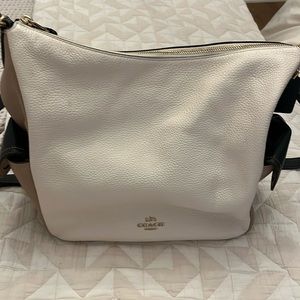 Coach  chalk multi colorblock double strap shoulder bag